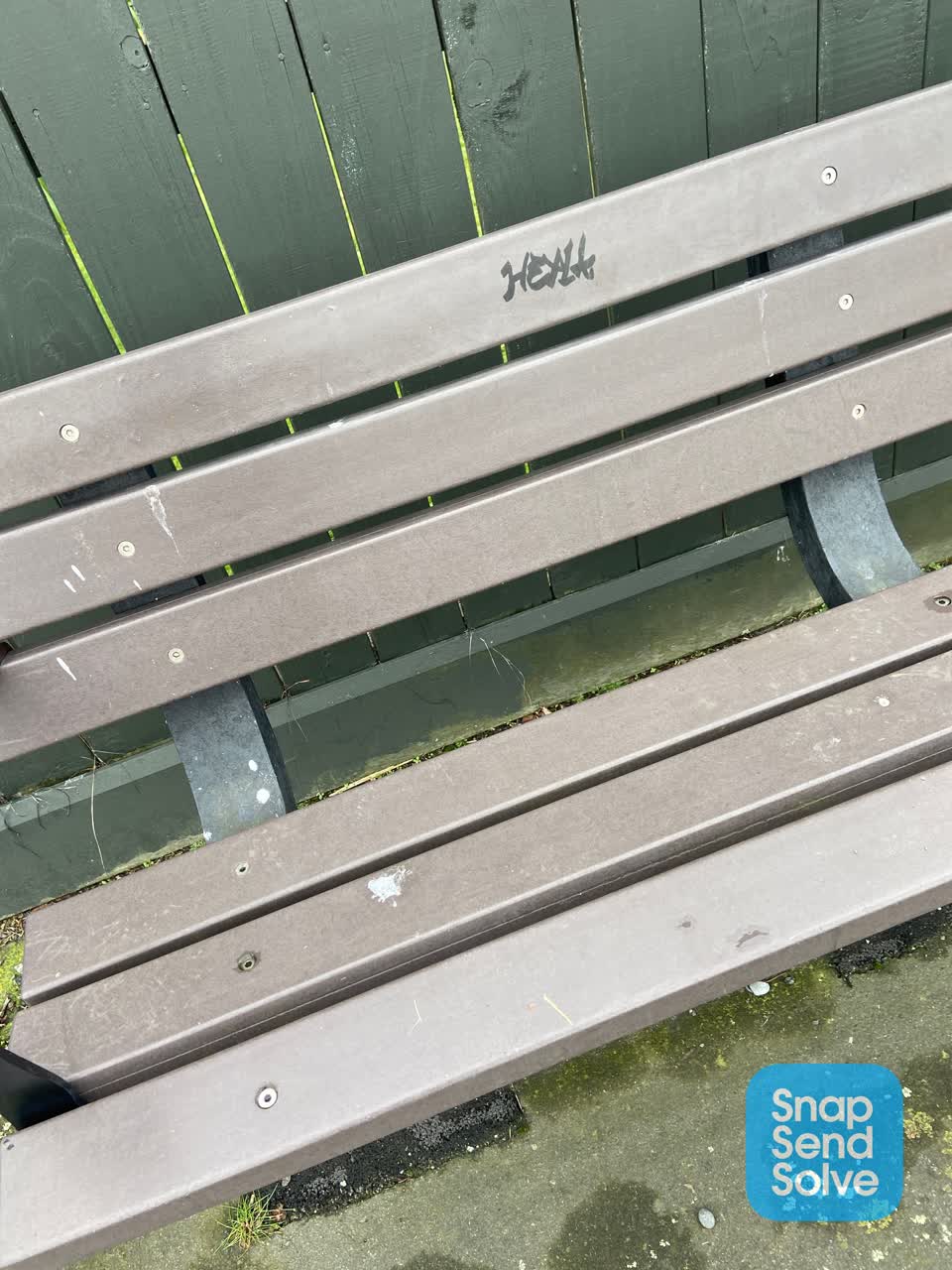 The photograph attached to this graffiti report