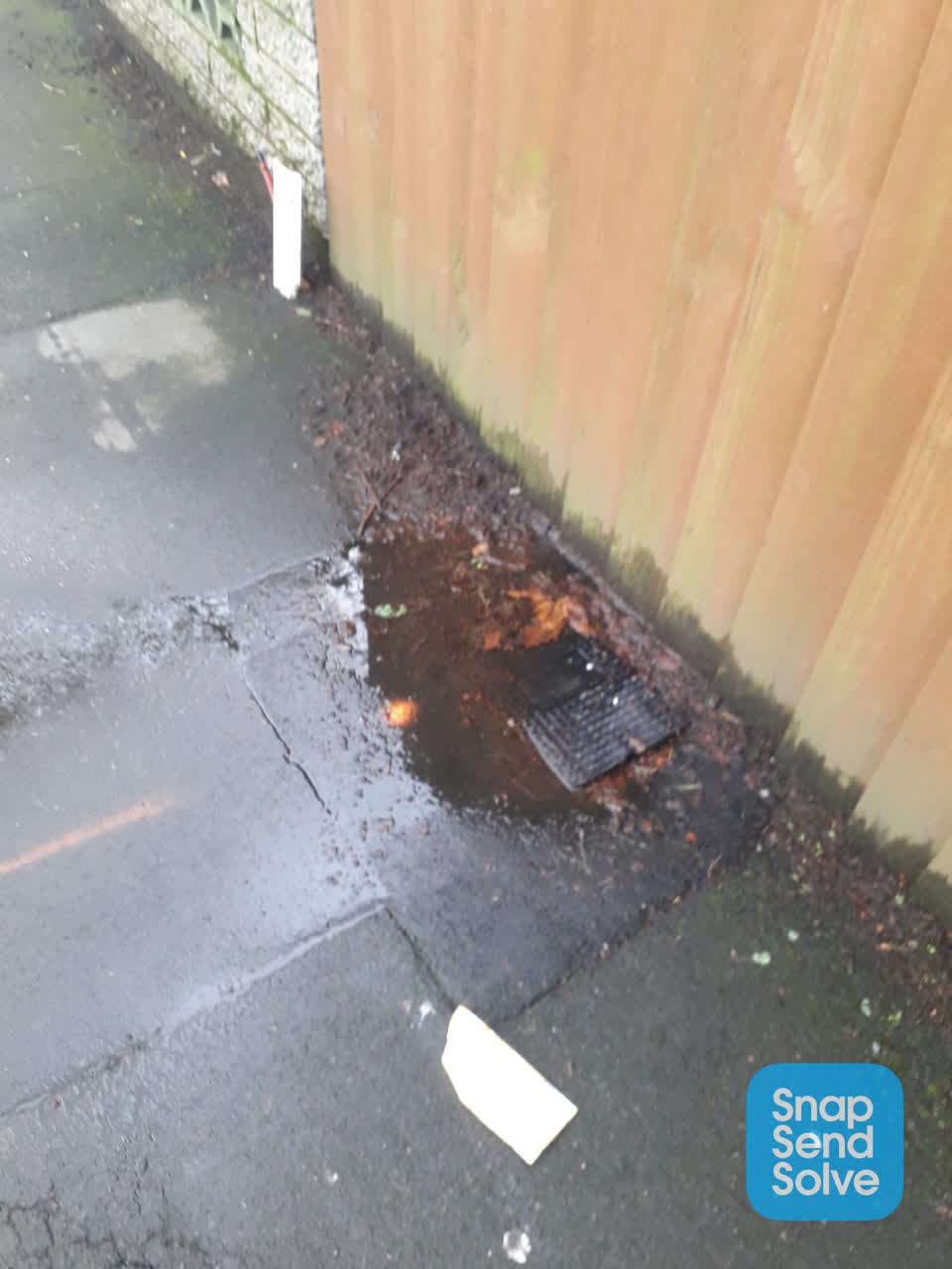The photograph attached to this water leak report