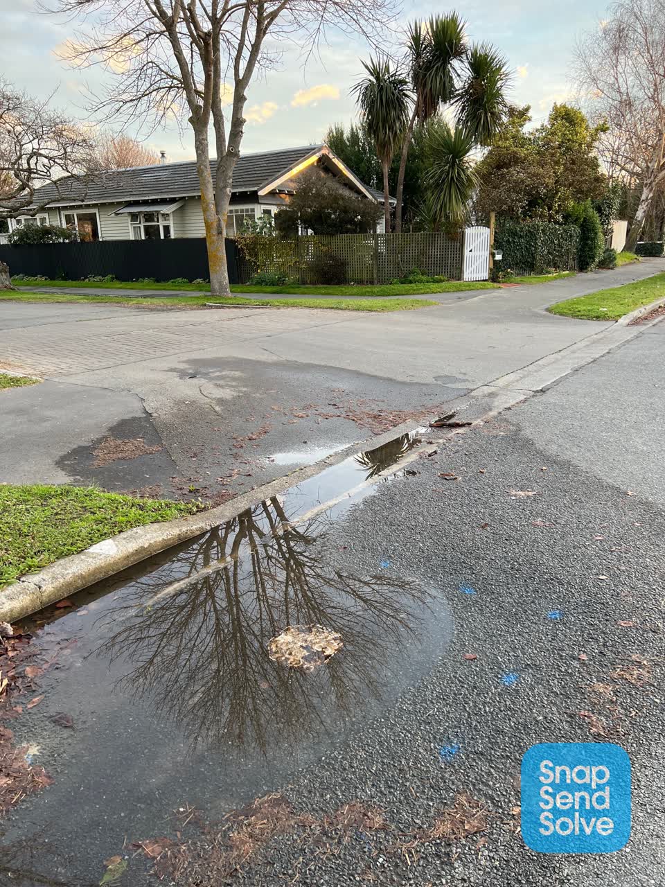 The photograph attached to this water leak report