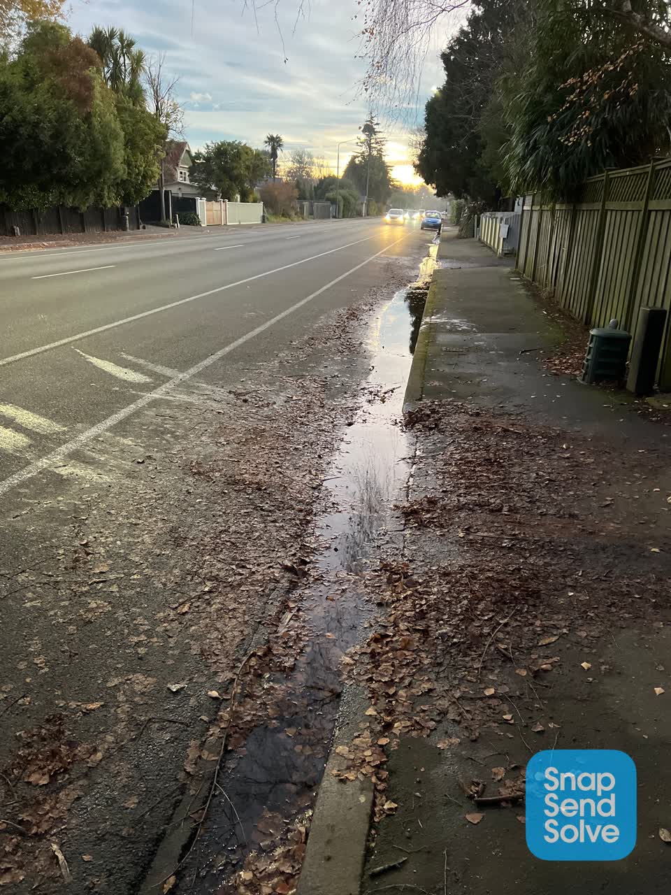 The photograph attached to this water leak report