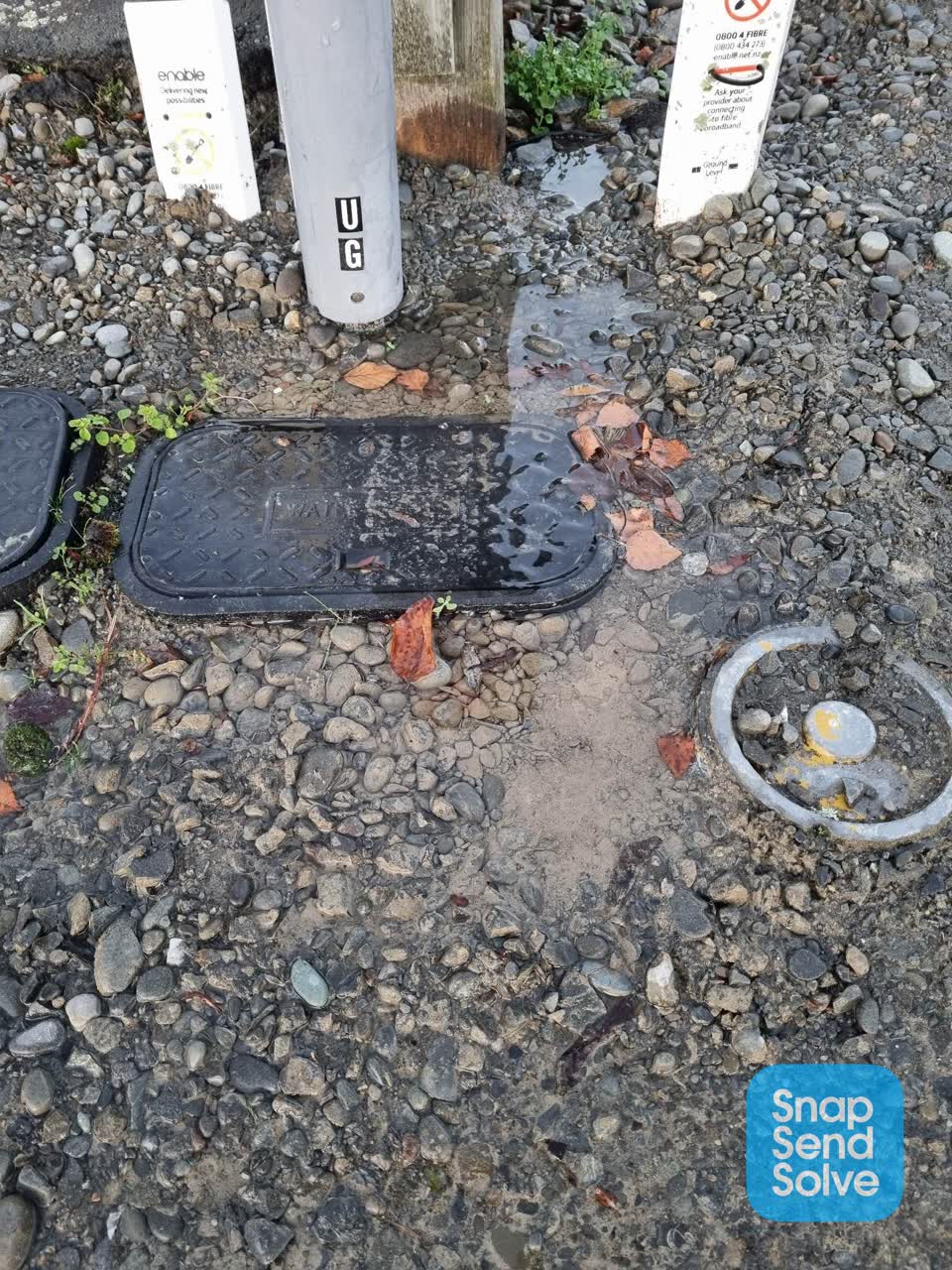 The photograph attached to this water leak report