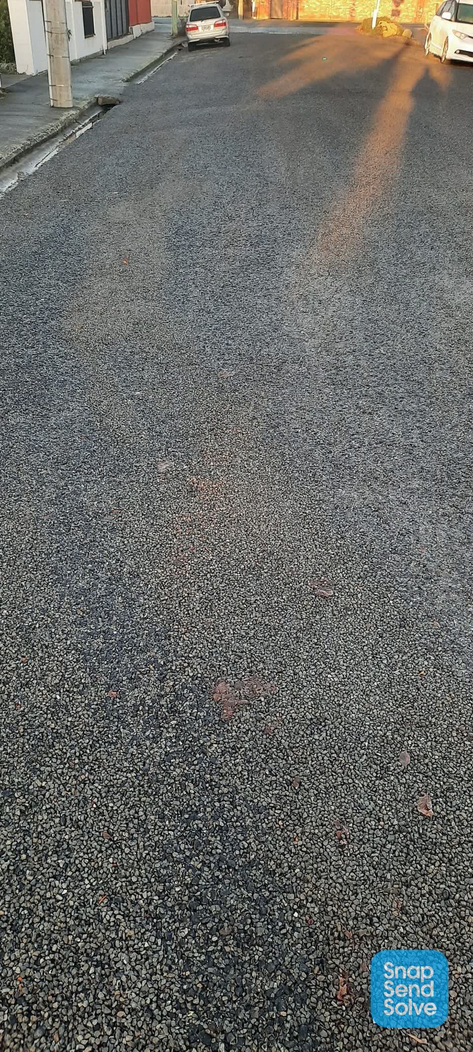 The photograph attached to this roading/streets report