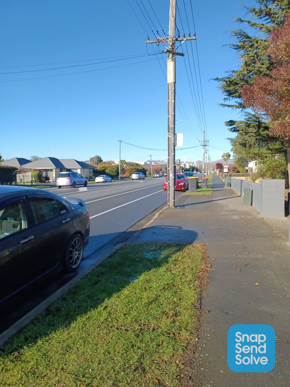 The photograph attached to this roading/streets report