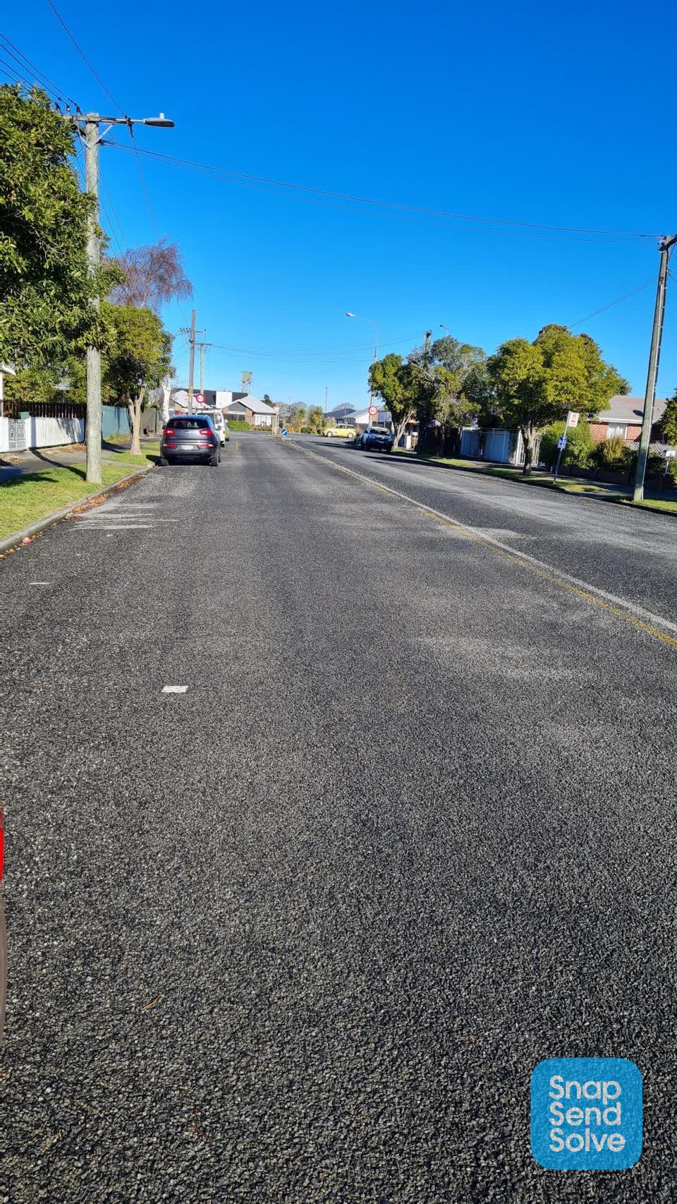 The photograph attached to this roading/streets report