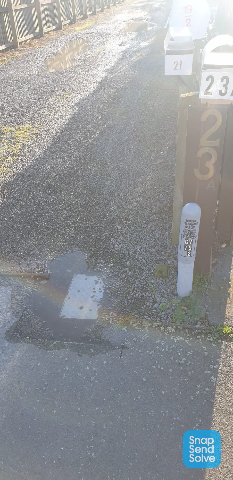 The photograph attached to this water leak report