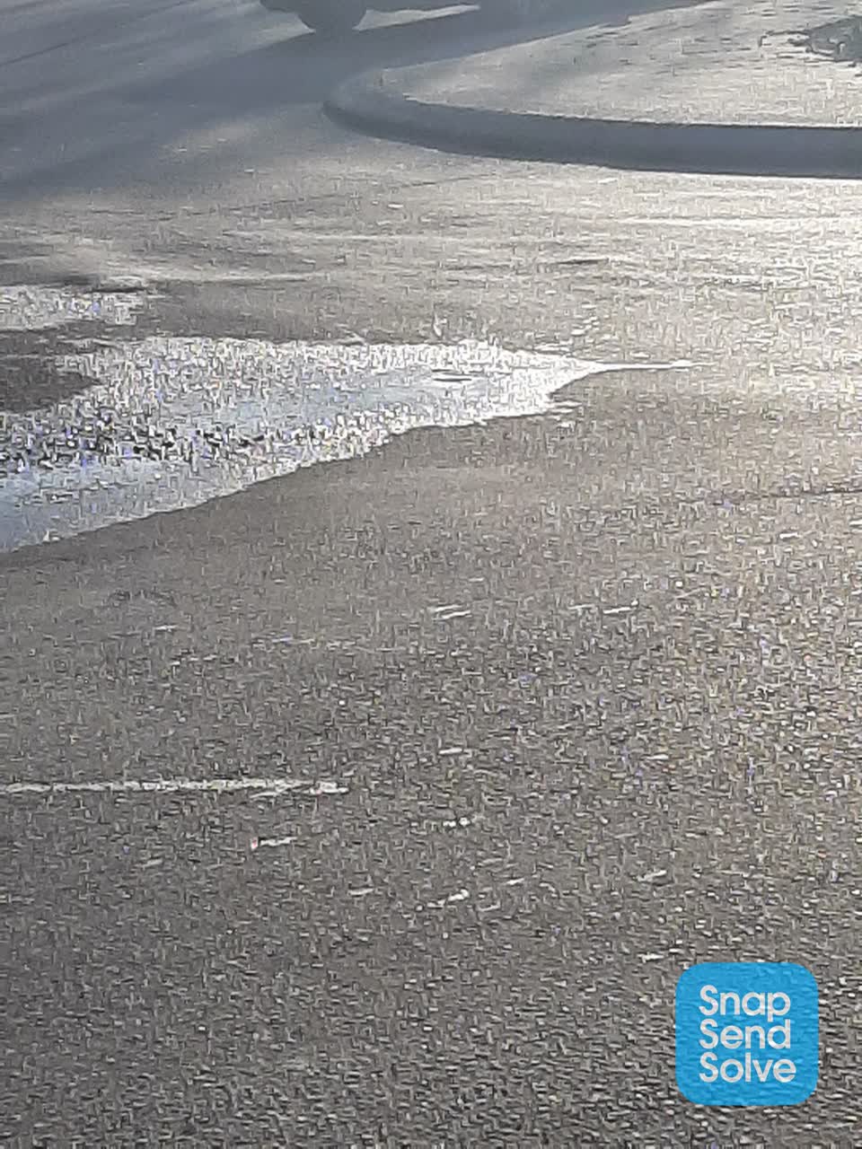 The photograph attached to this water leak report