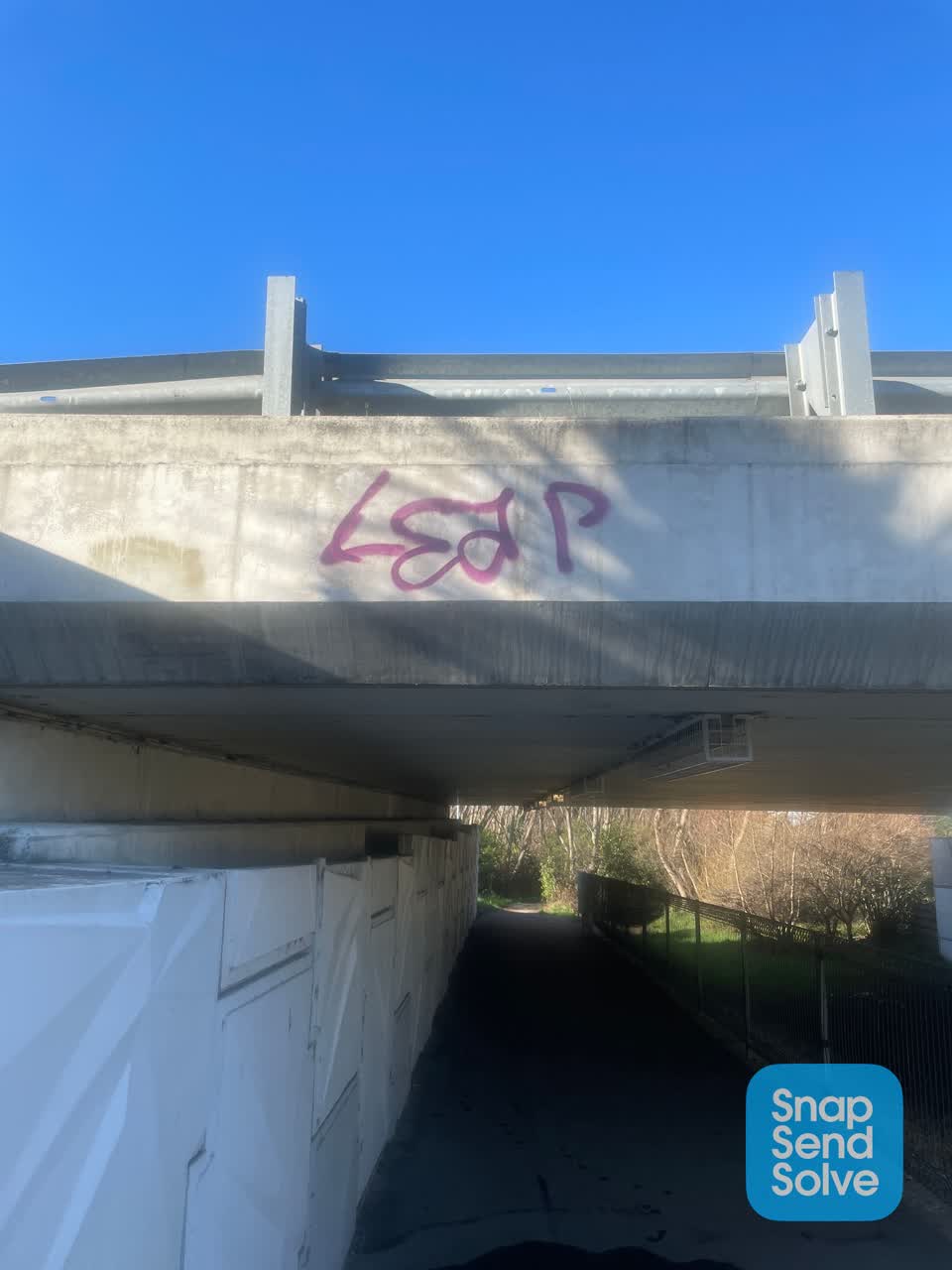 The photograph attached to this graffiti report