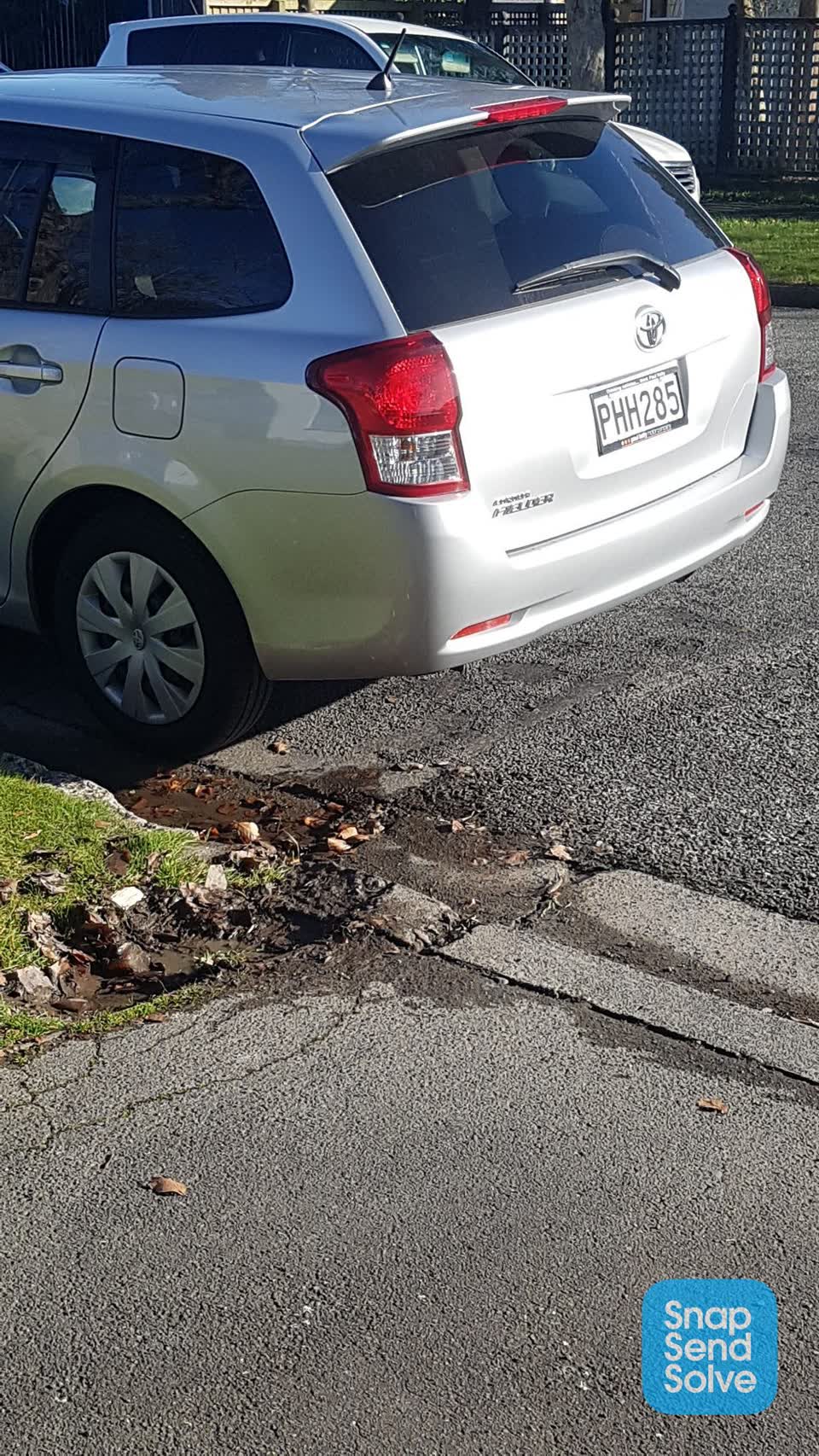 The photograph attached to this roading/streets report