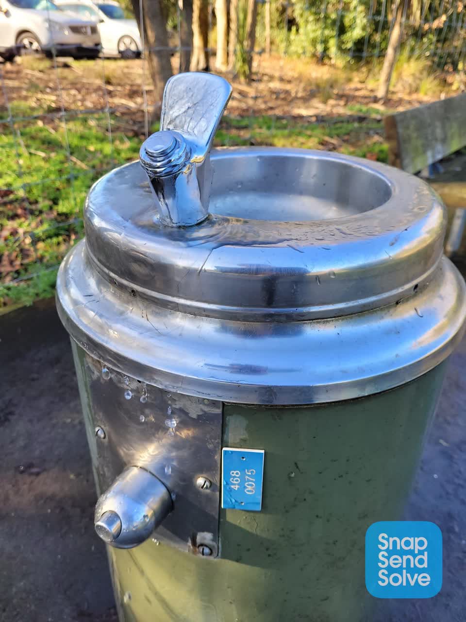 The photograph attached to this water leak report