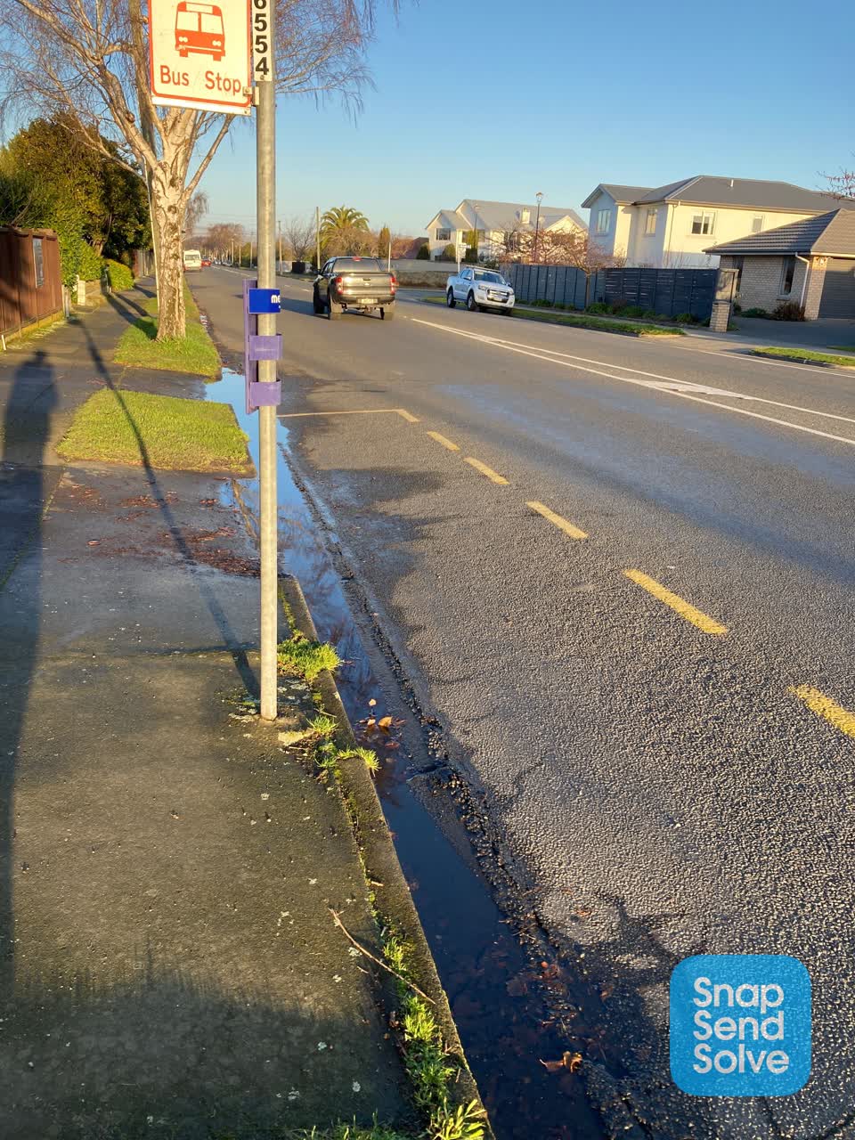 The photograph attached to this water leak report