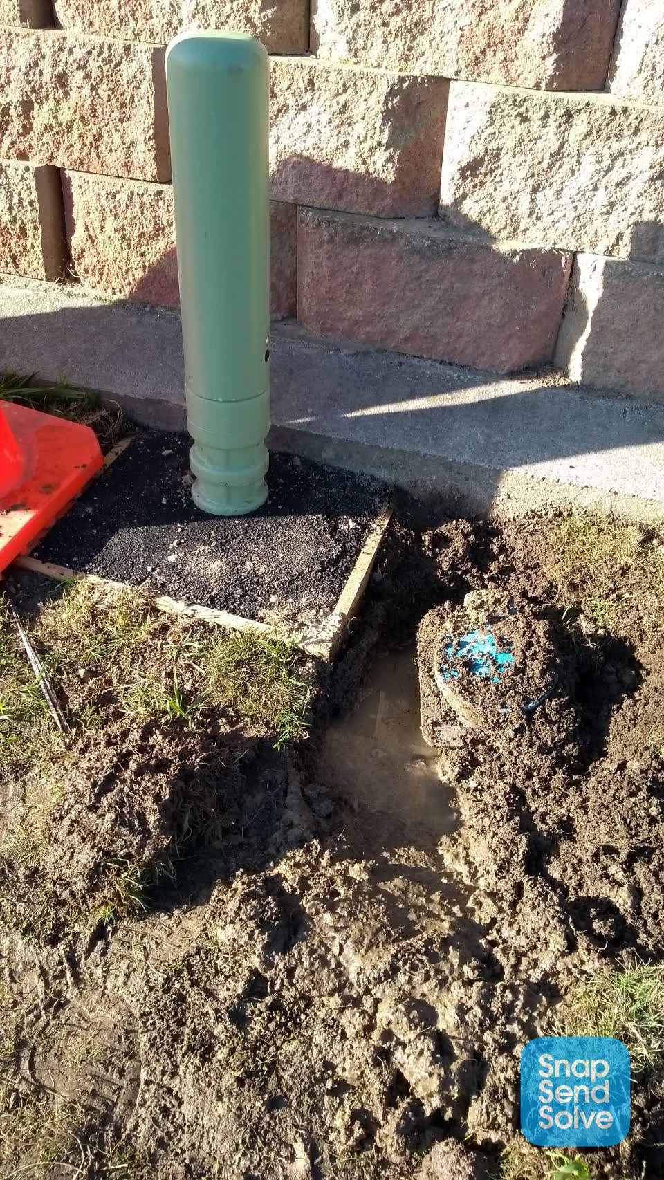 The photograph attached to this water leak report