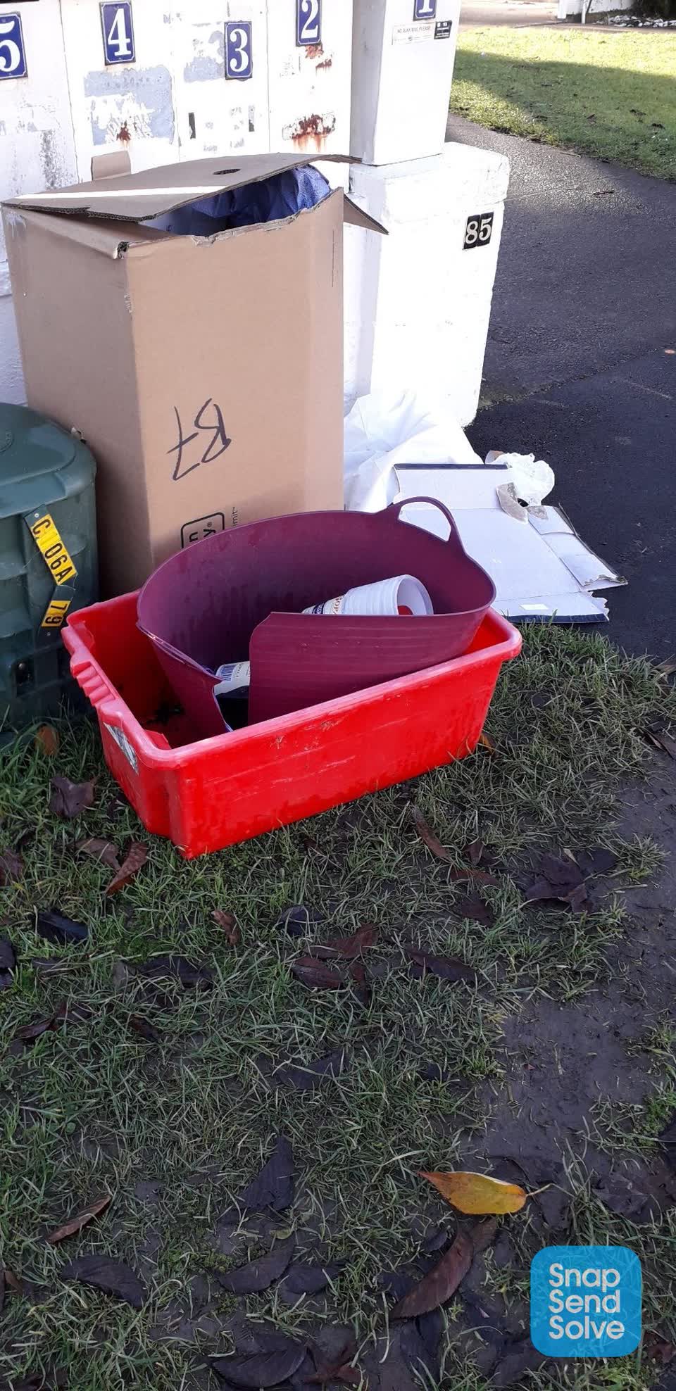 The photograph attached to this rubbish/recycling report