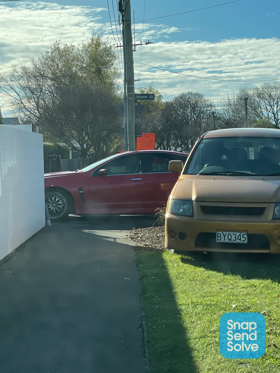 The photograph attached to this roading/streets report