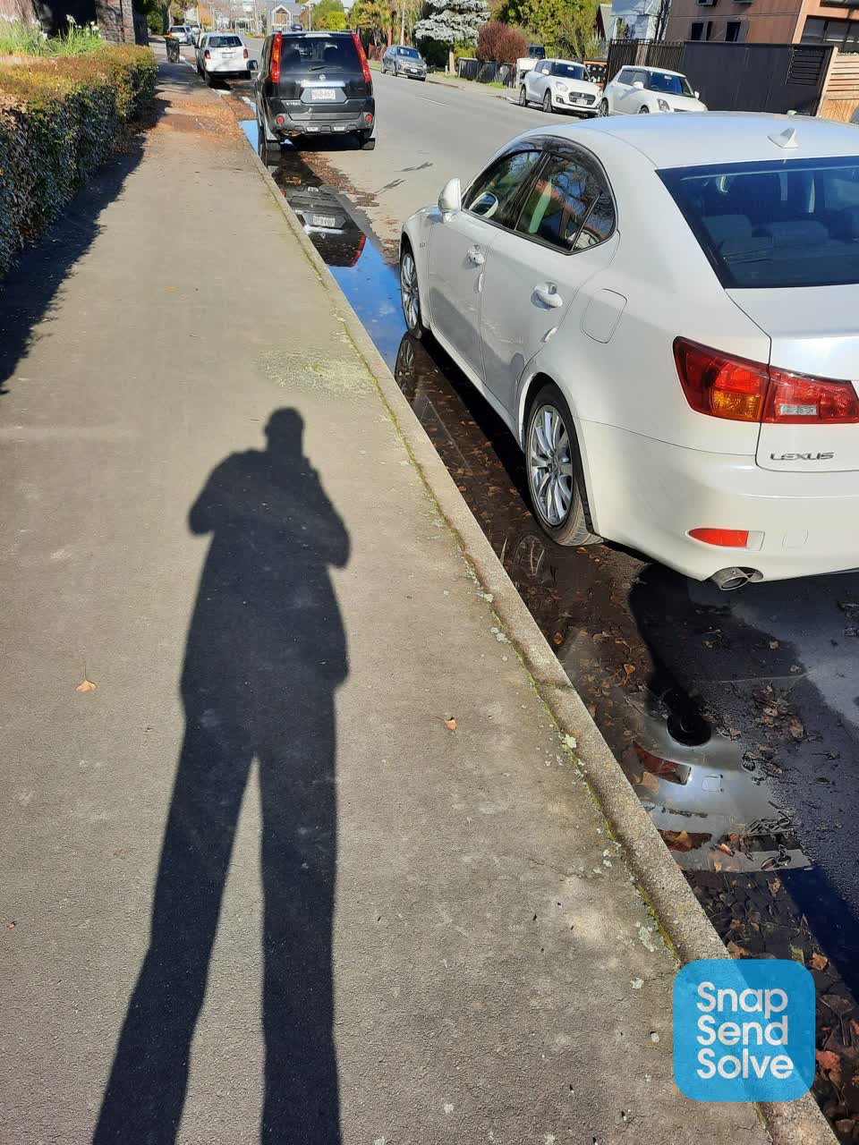 The photograph attached to this flooding report