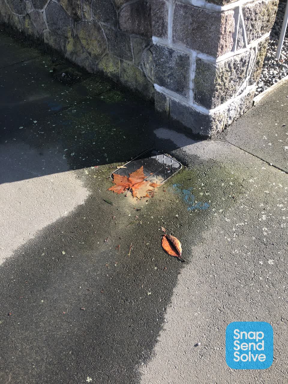 The photograph attached to this water leak report