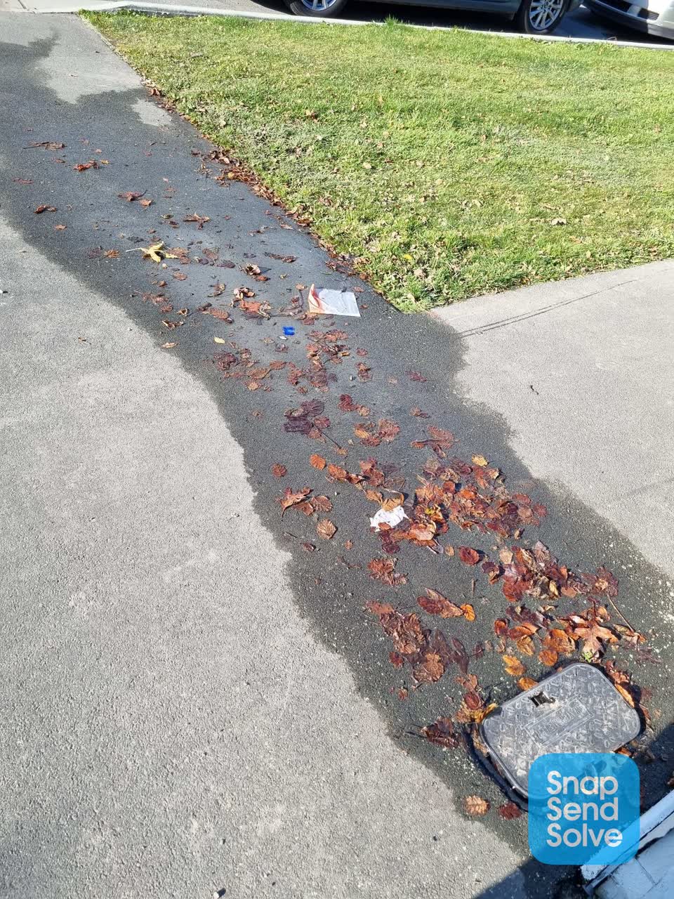 The photograph attached to this water leak report