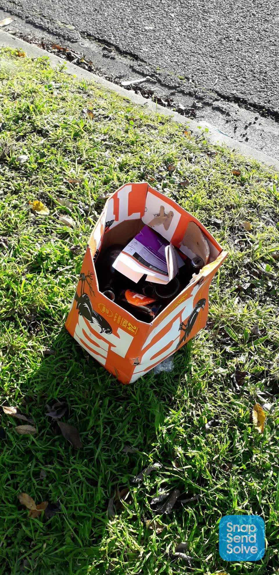 The photograph attached to this rubbish/recycling report