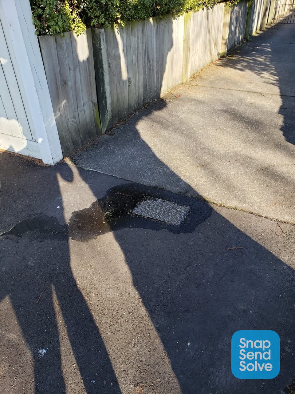 The photograph attached to this water leak report