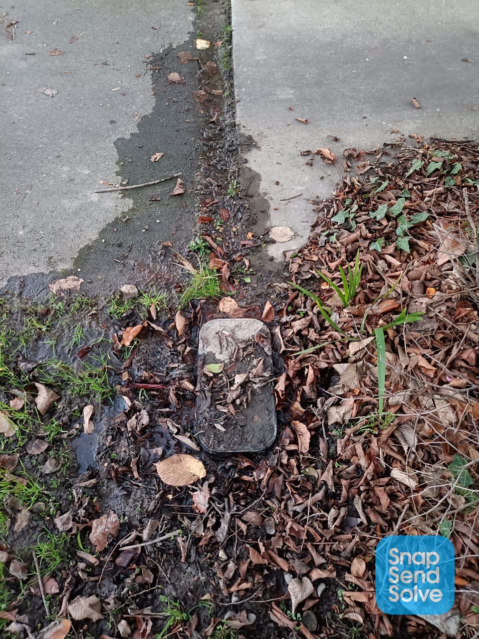 The photograph attached to this water leak report