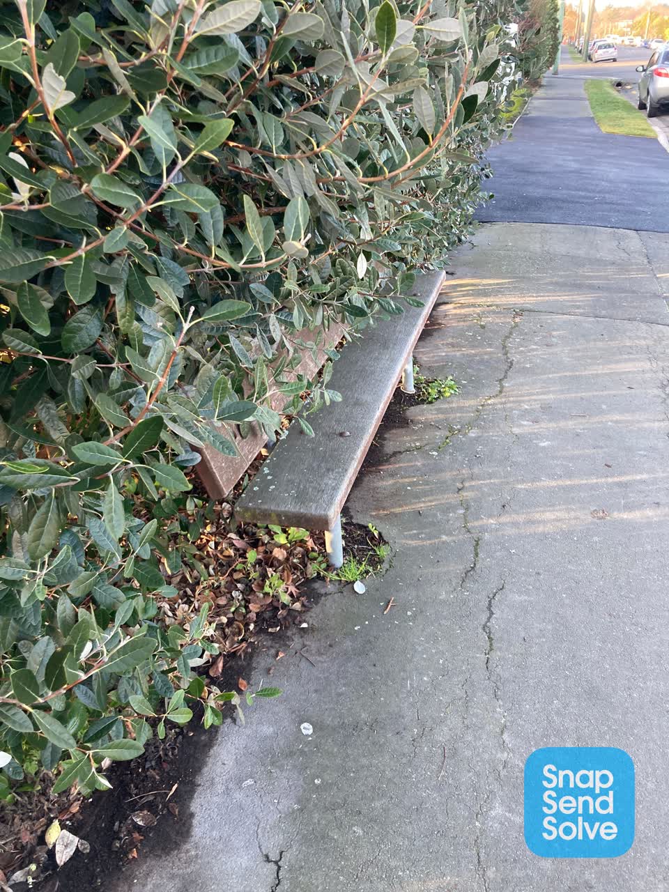 The photograph attached to this roading/streets report