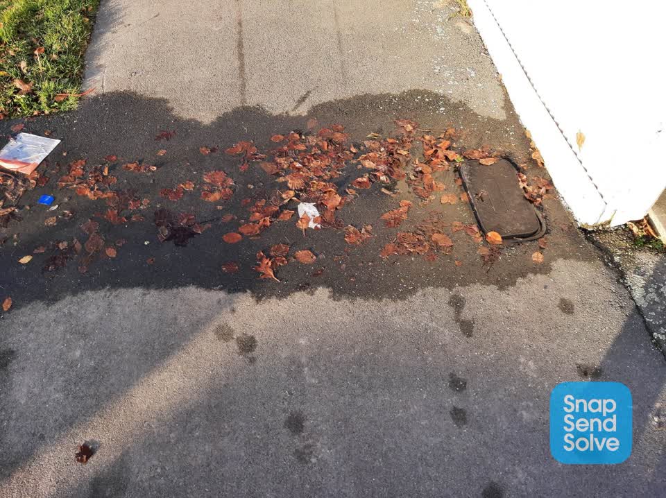 The photograph attached to this water leak report
