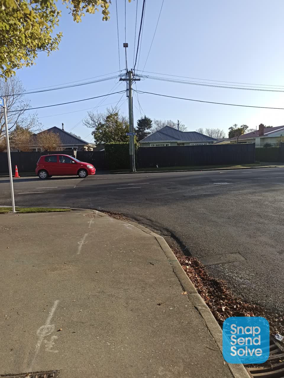 The photograph attached to this roading/streets report