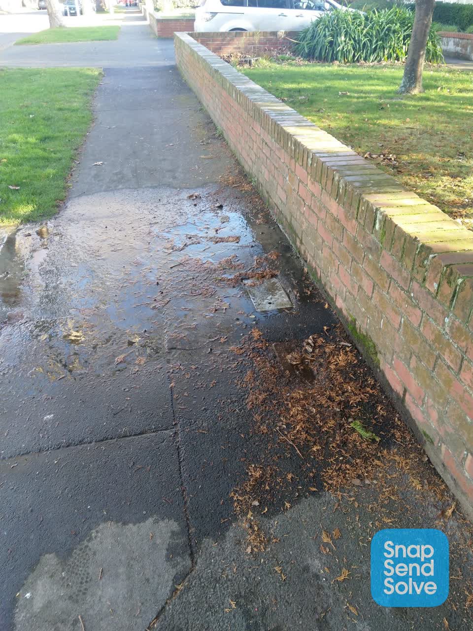 The photograph attached to this water leak report