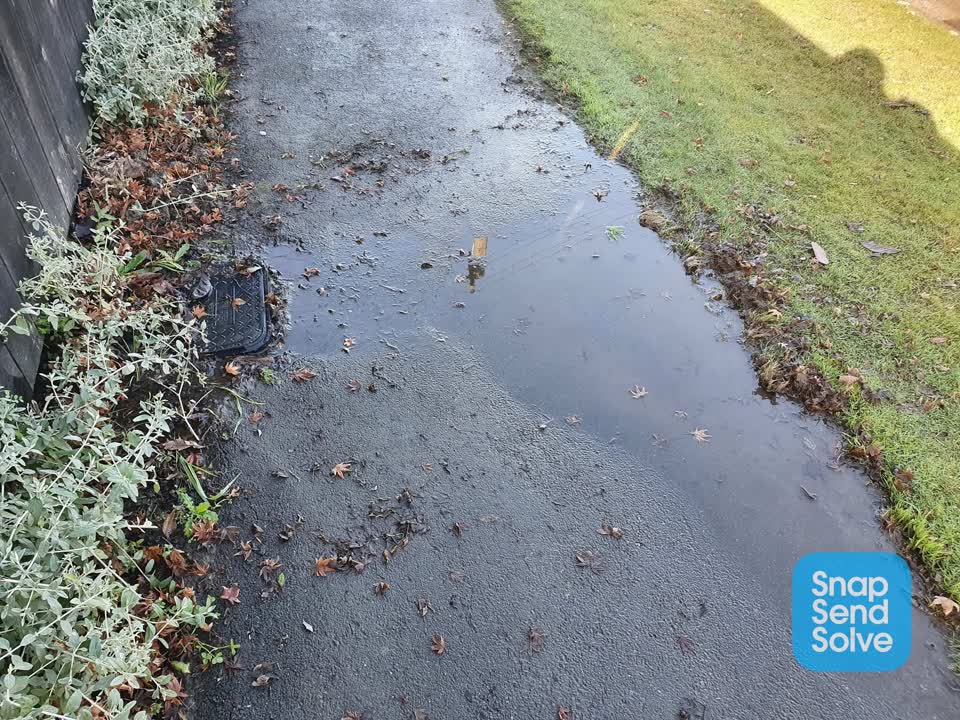 The photograph attached to this water leak report