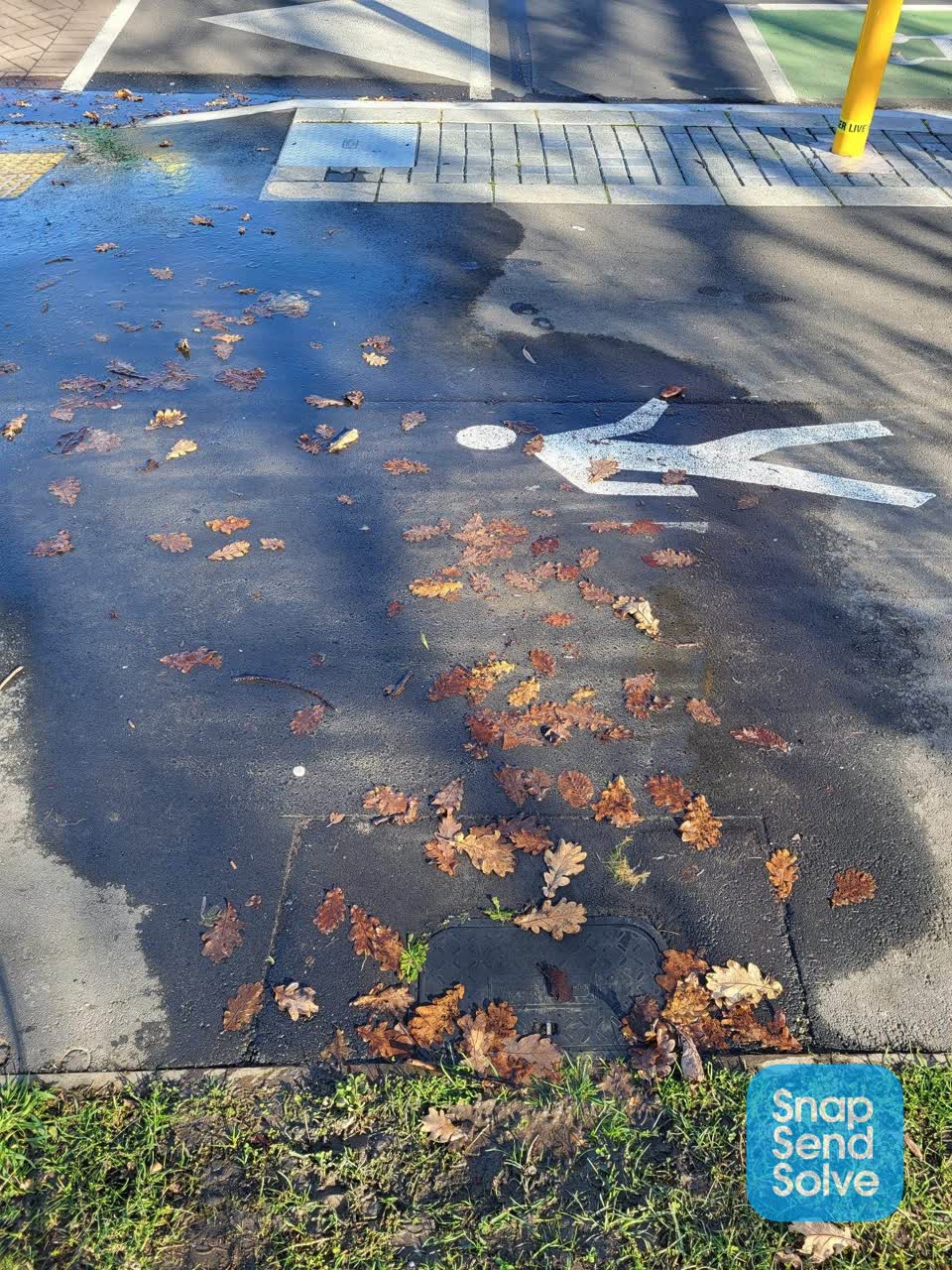 The photograph attached to this water leak report