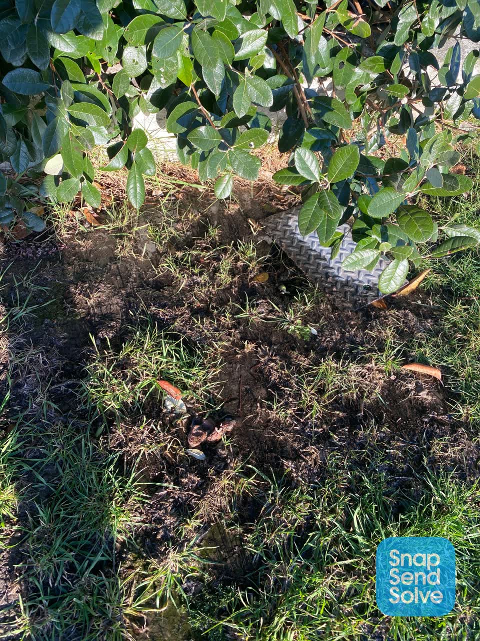 The photograph attached to this water leak report