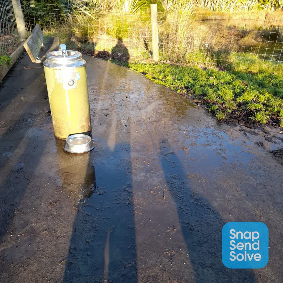The photograph attached to this water leak report
