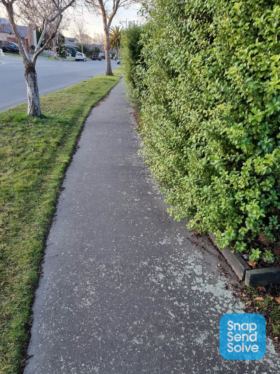 The photograph attached to this roading/streets report