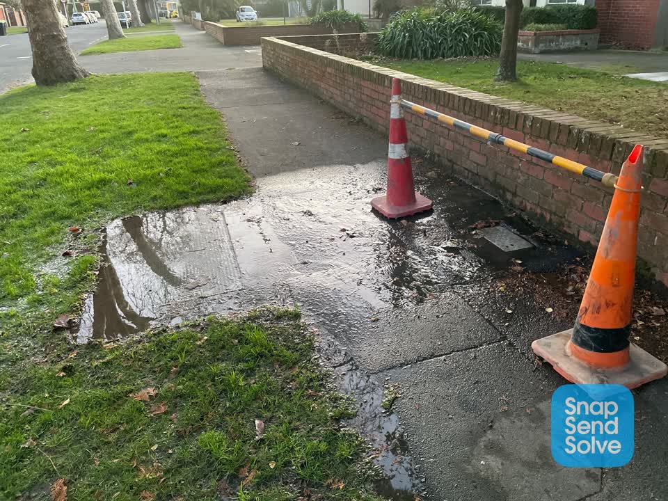 The photograph attached to this water leak report