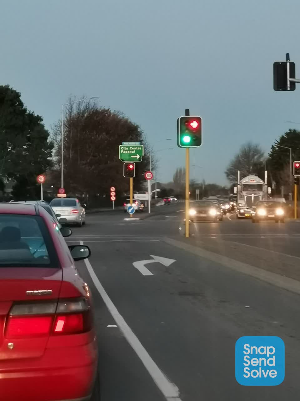 The photograph attached to this roading/streets report