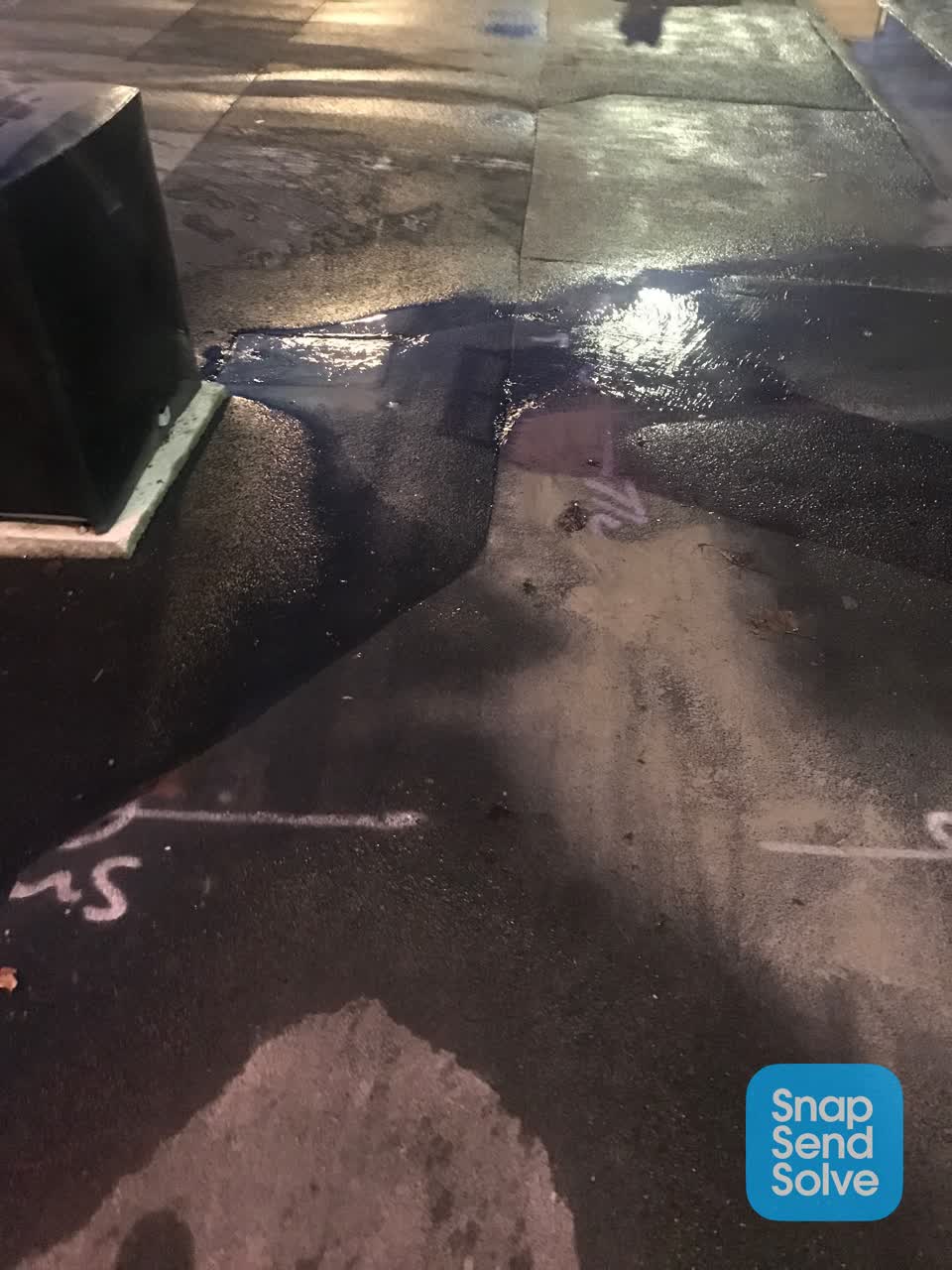 The photograph attached to this water leak report