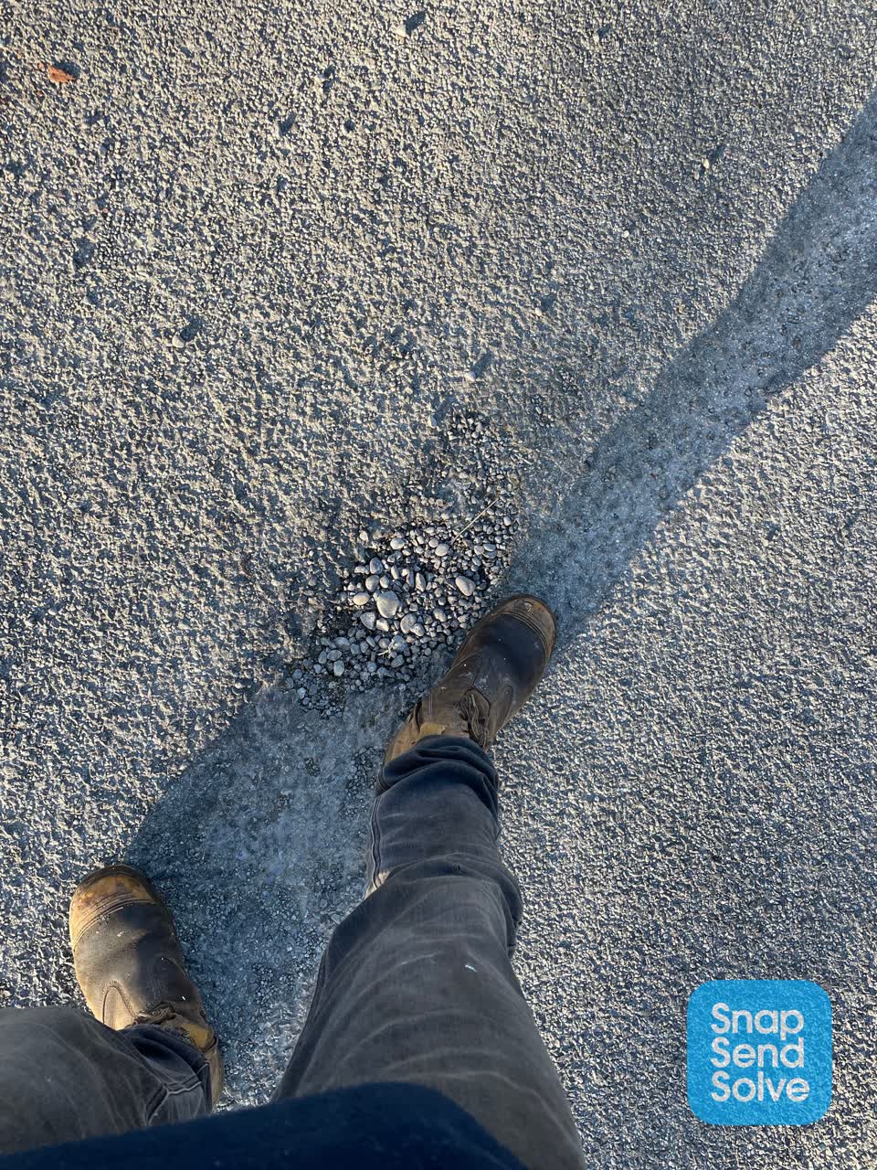 The photograph attached to this roading/streets report