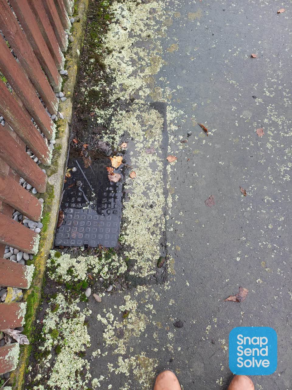 The photograph attached to this water leak report