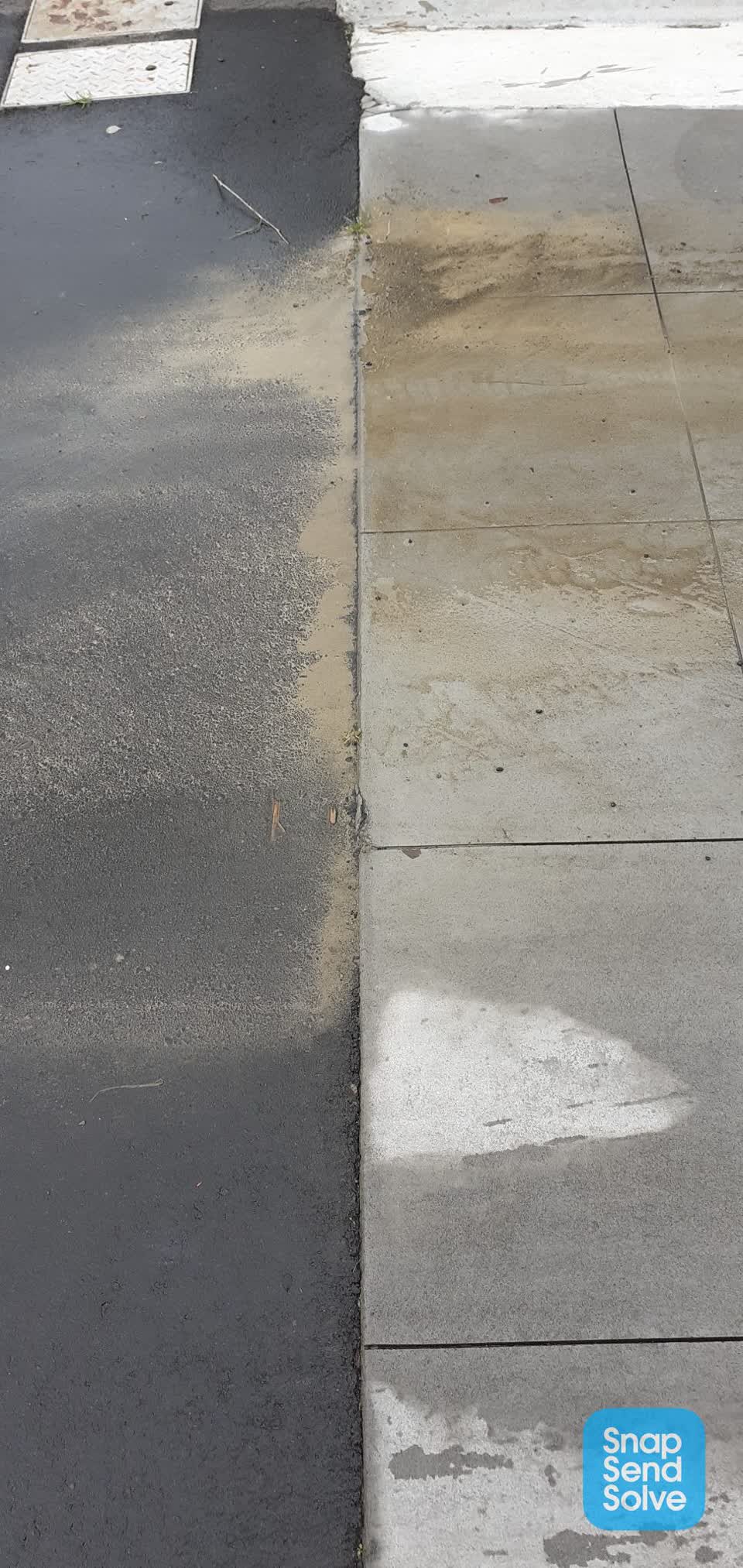 The photograph attached to this water leak report