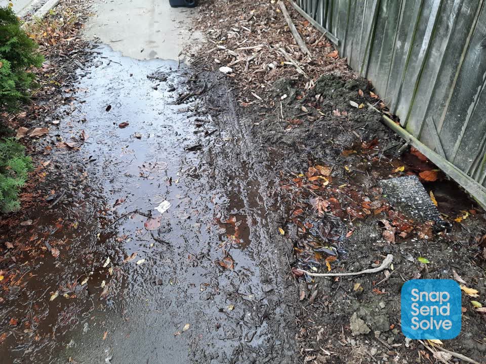 The photograph attached to this water leak report