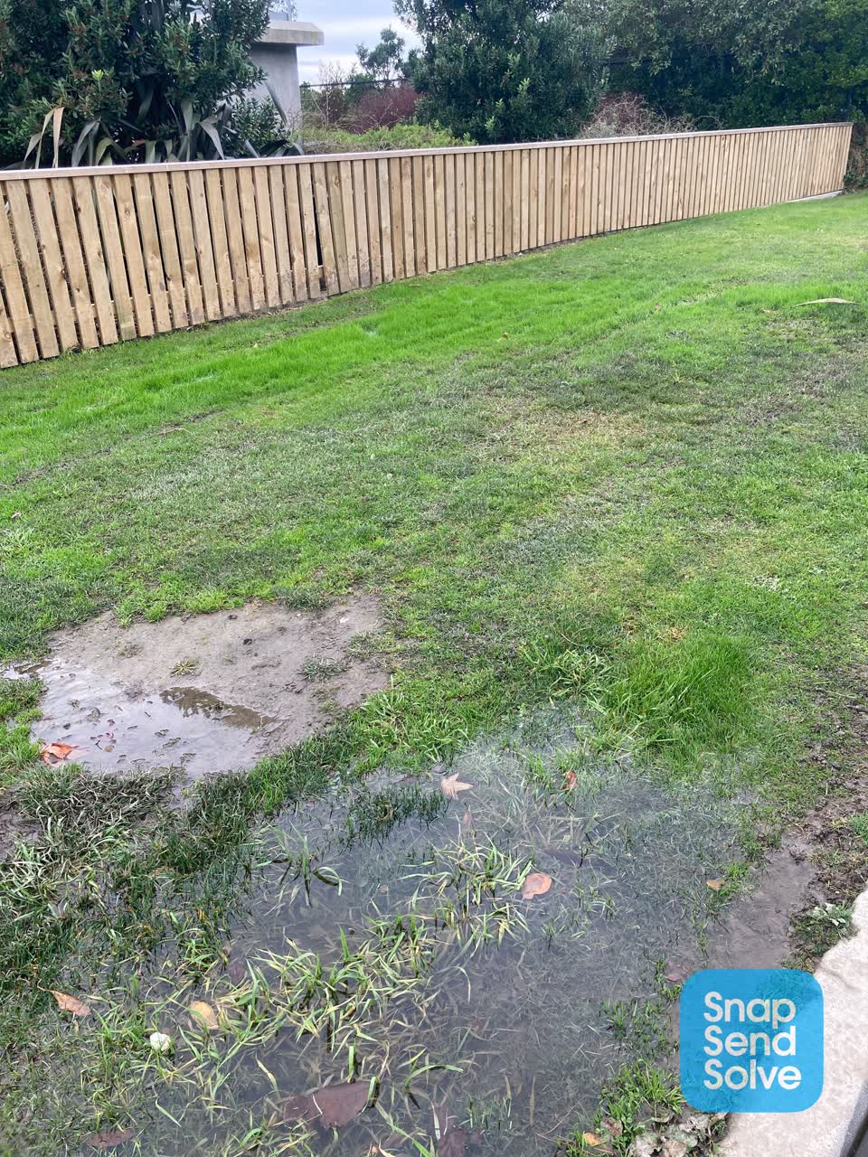 The photograph attached to this water leak report