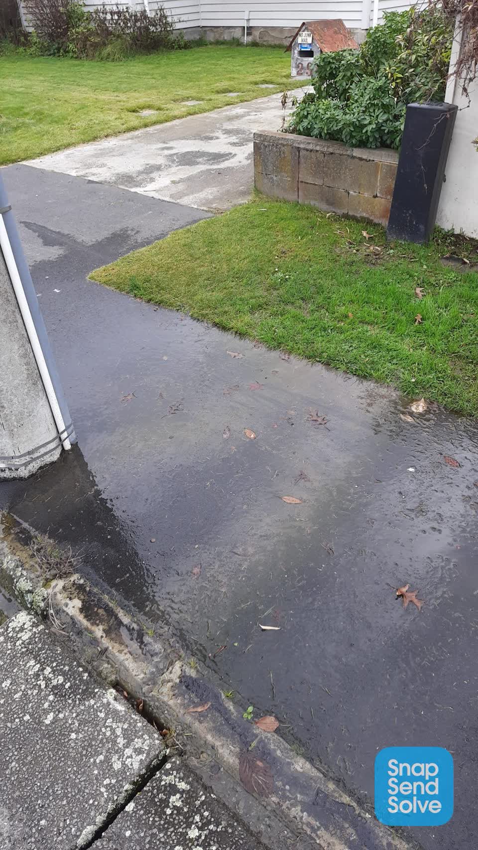 The photograph attached to this water leak report