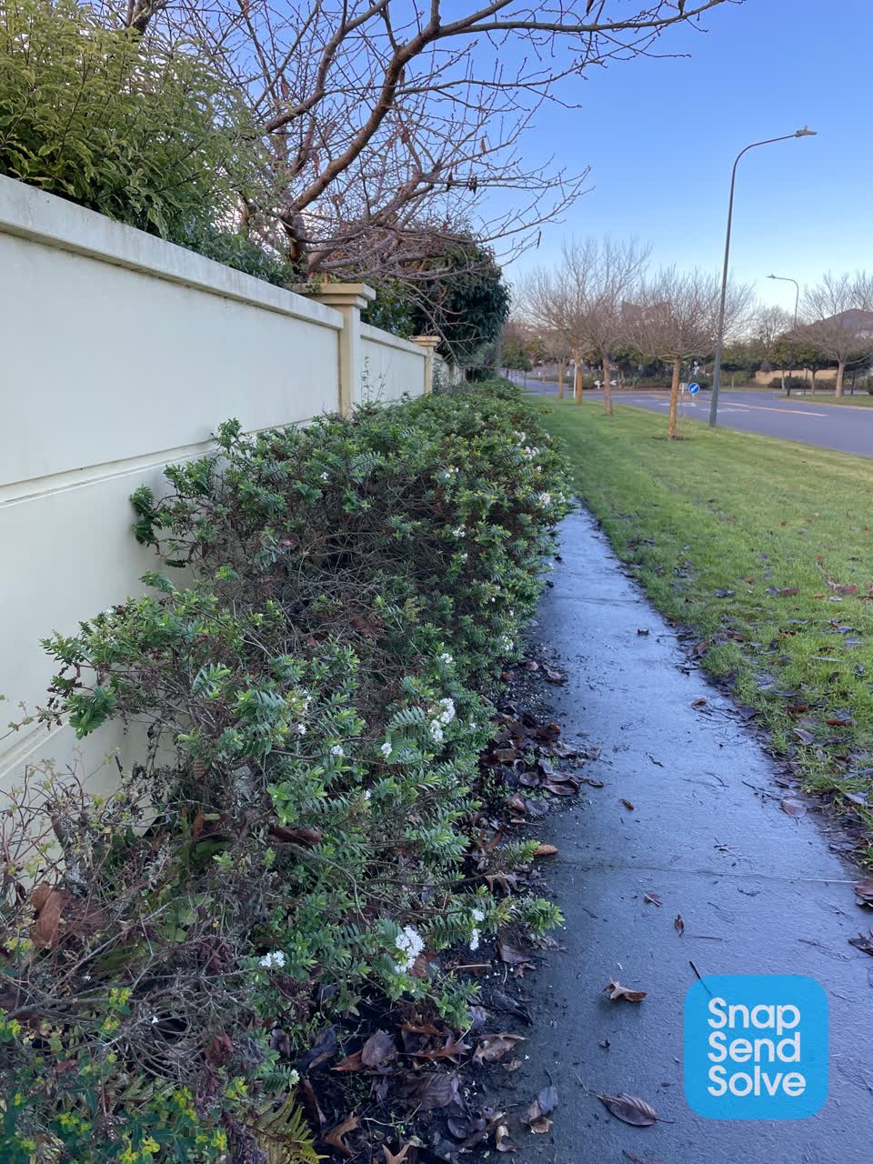 The photograph attached to this roading/streets report