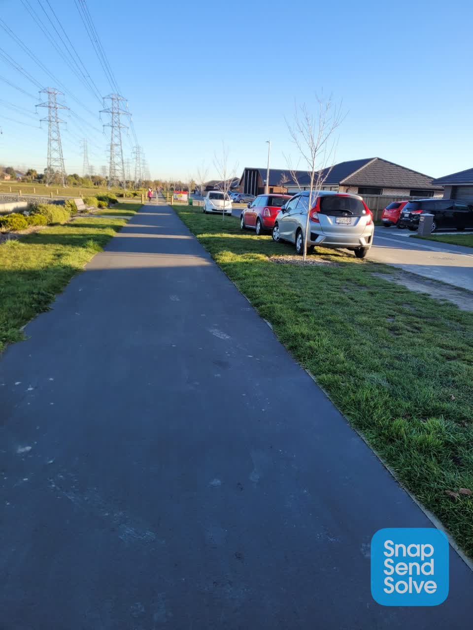 The photograph attached to this roading/streets report
