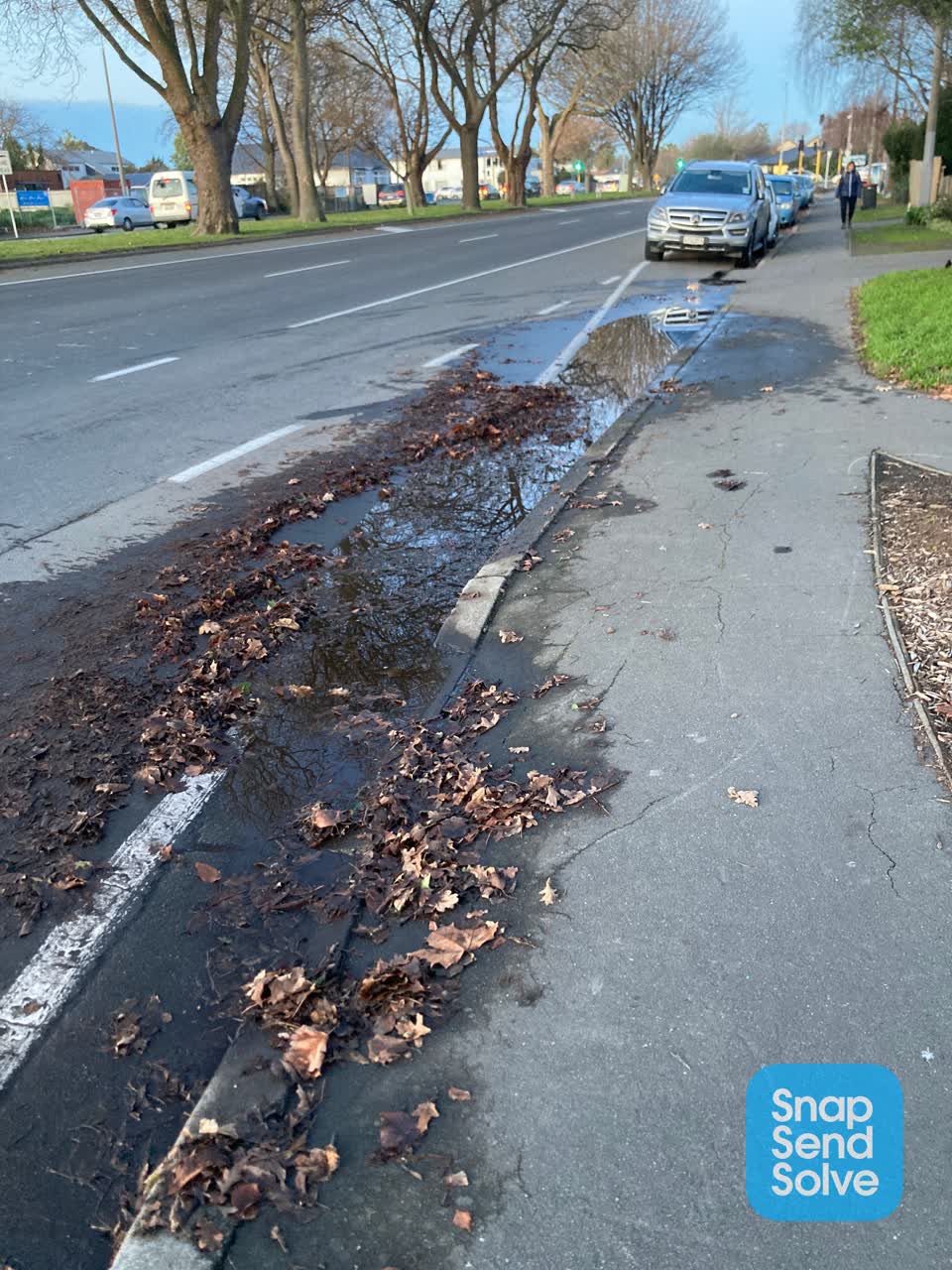 The photograph attached to this flooding report