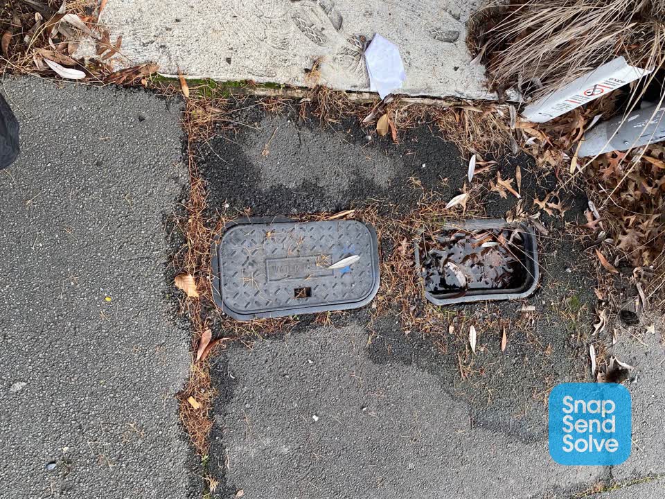 The photograph attached to this water leak report