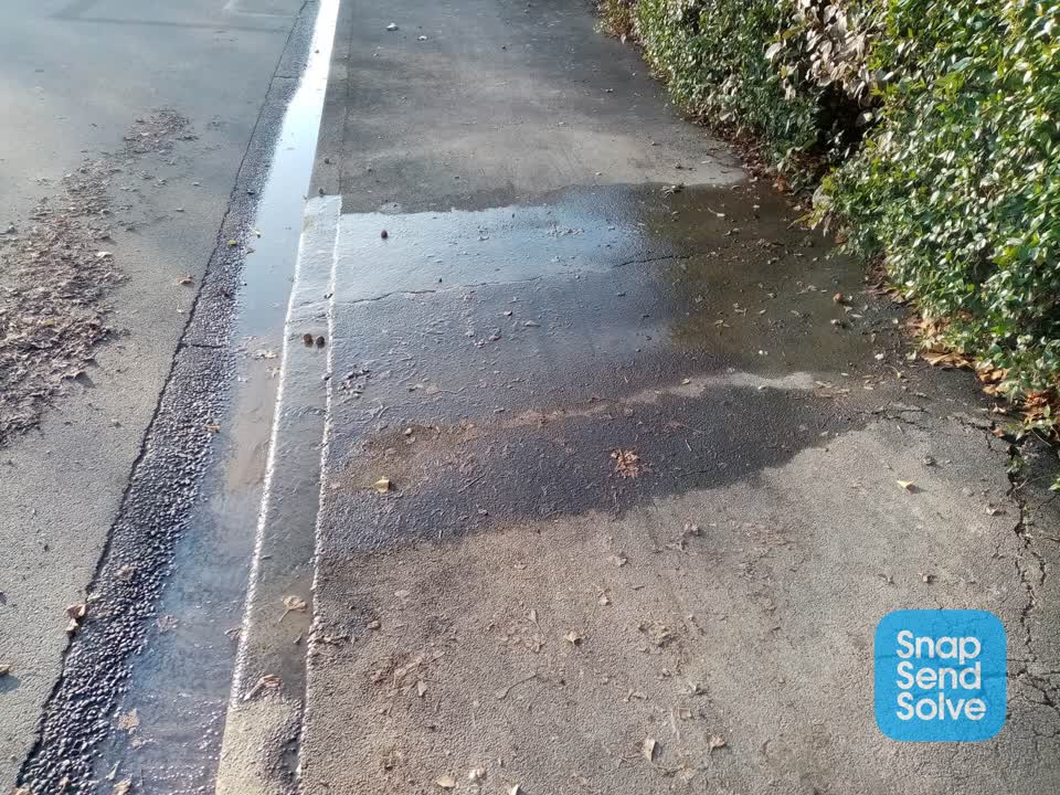 The photograph attached to this water leak report