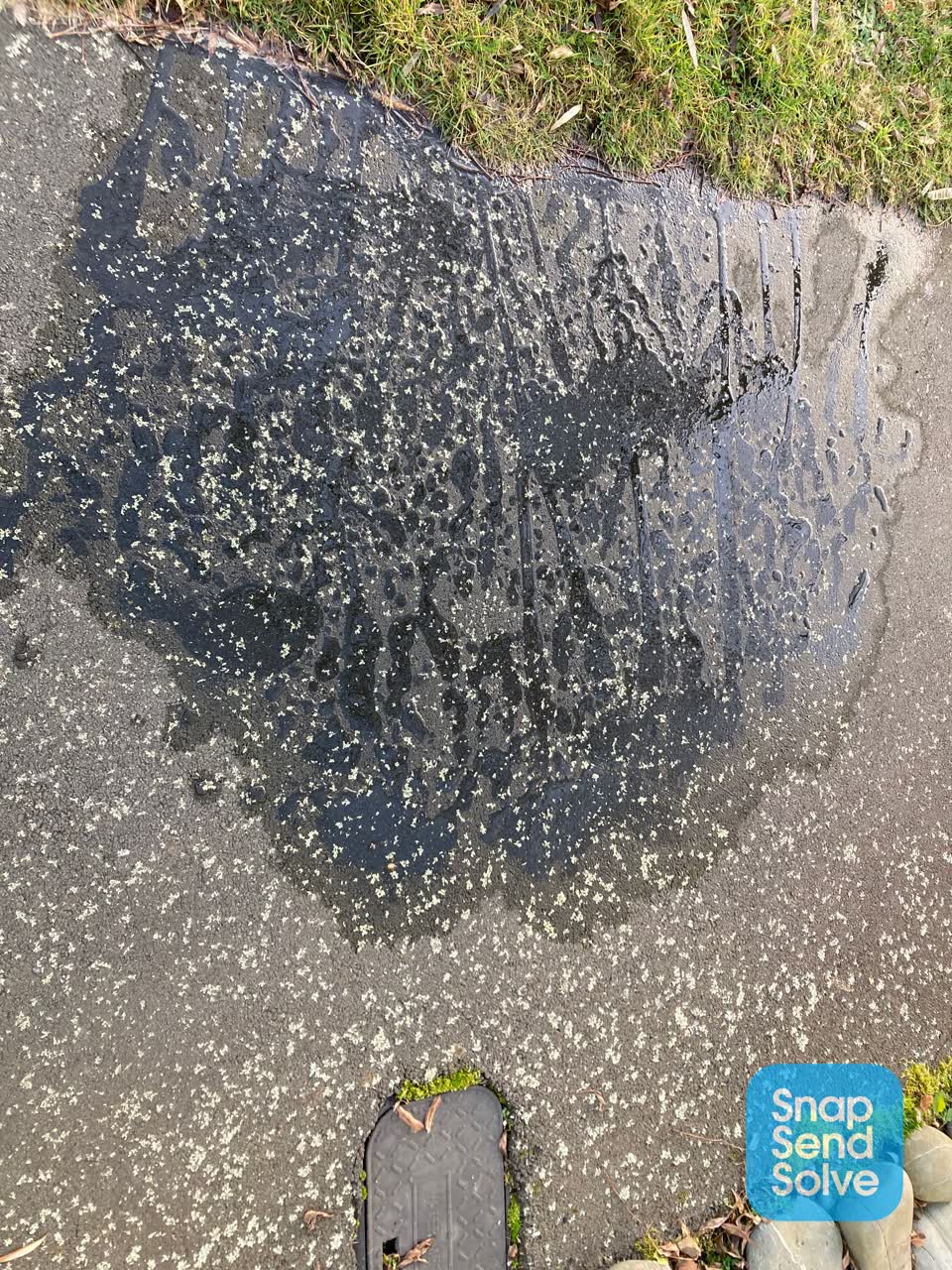 The photograph attached to this water leak report