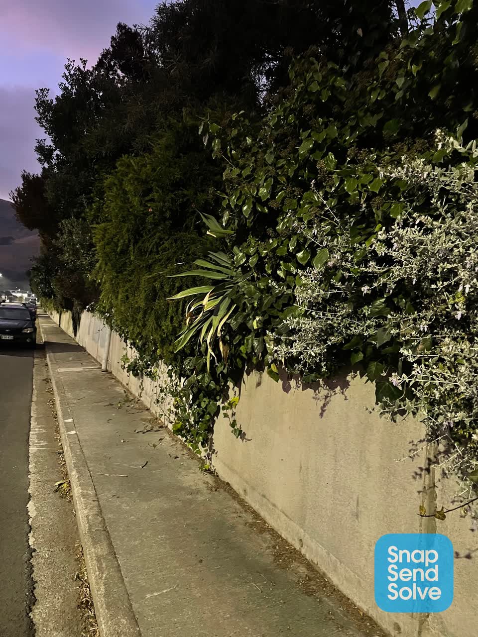 The photograph attached to this roading/streets report