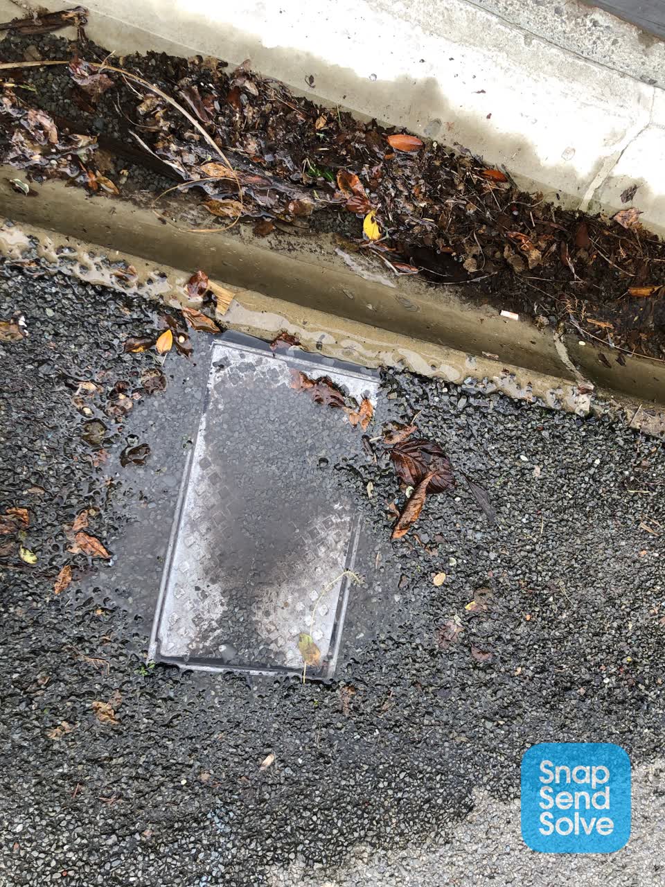 The photograph attached to this water leak report