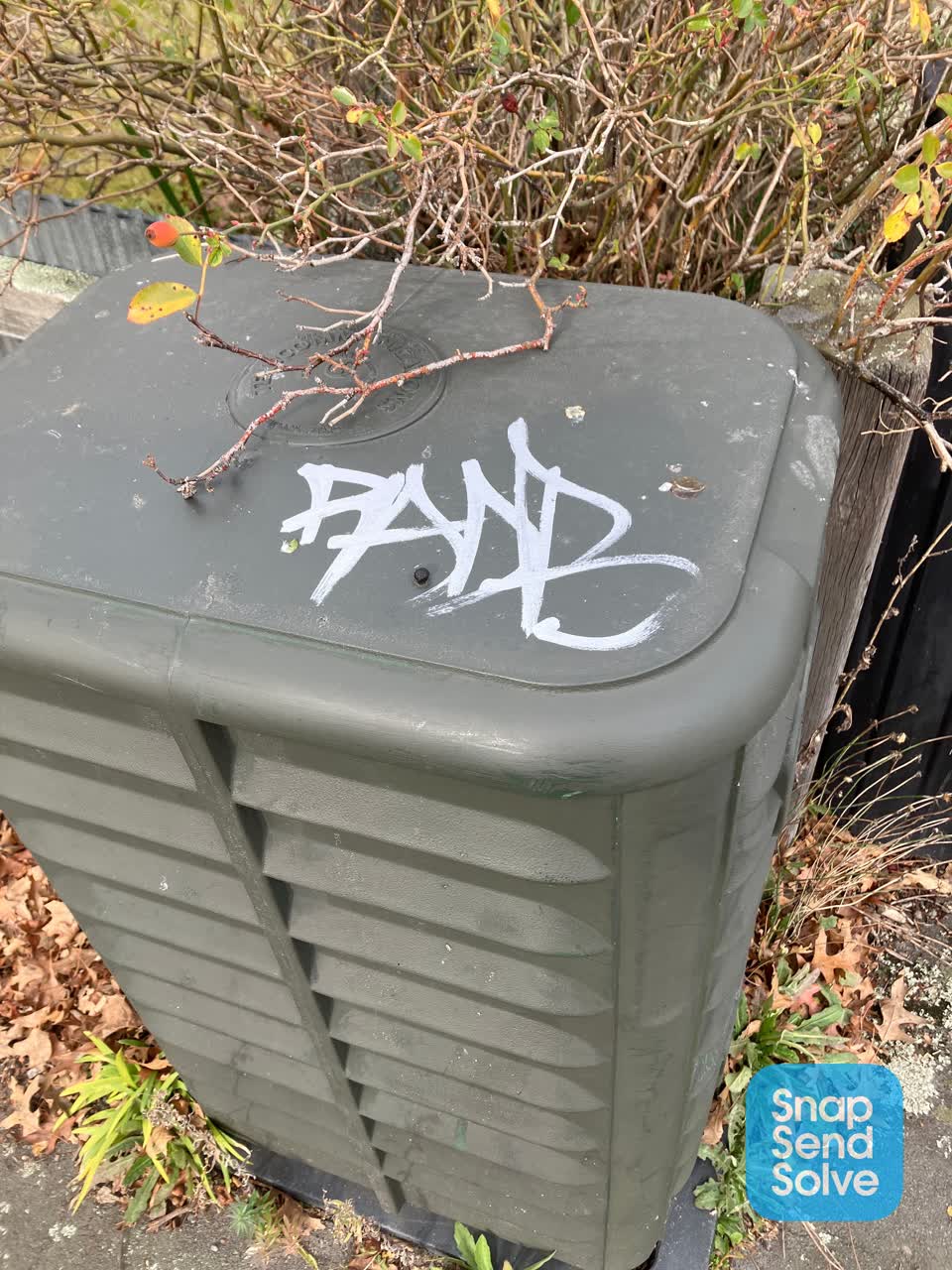 The photograph attached to this graffiti report